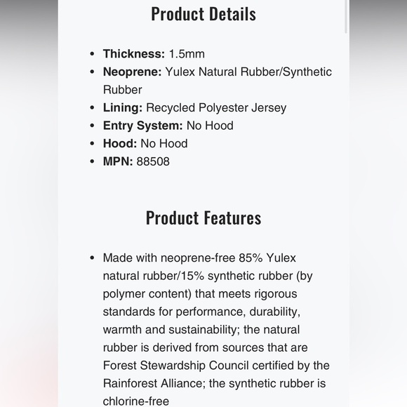 Patagonia R1 Lite Yulex 1.5mm Spring Jane Wetsuit Size 4 Shorts Sleeveless - Picture 13 of 16